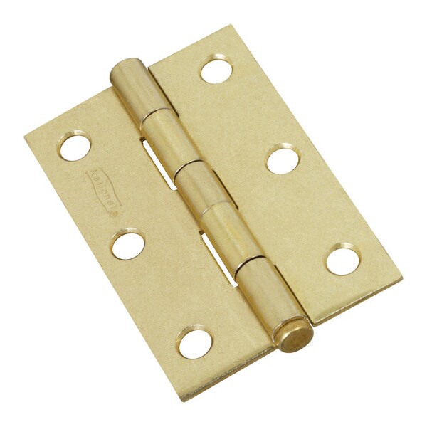 National Hardware National Hardware 3 in. L Brass Narrow Hinge 2 pk N142-067 - main